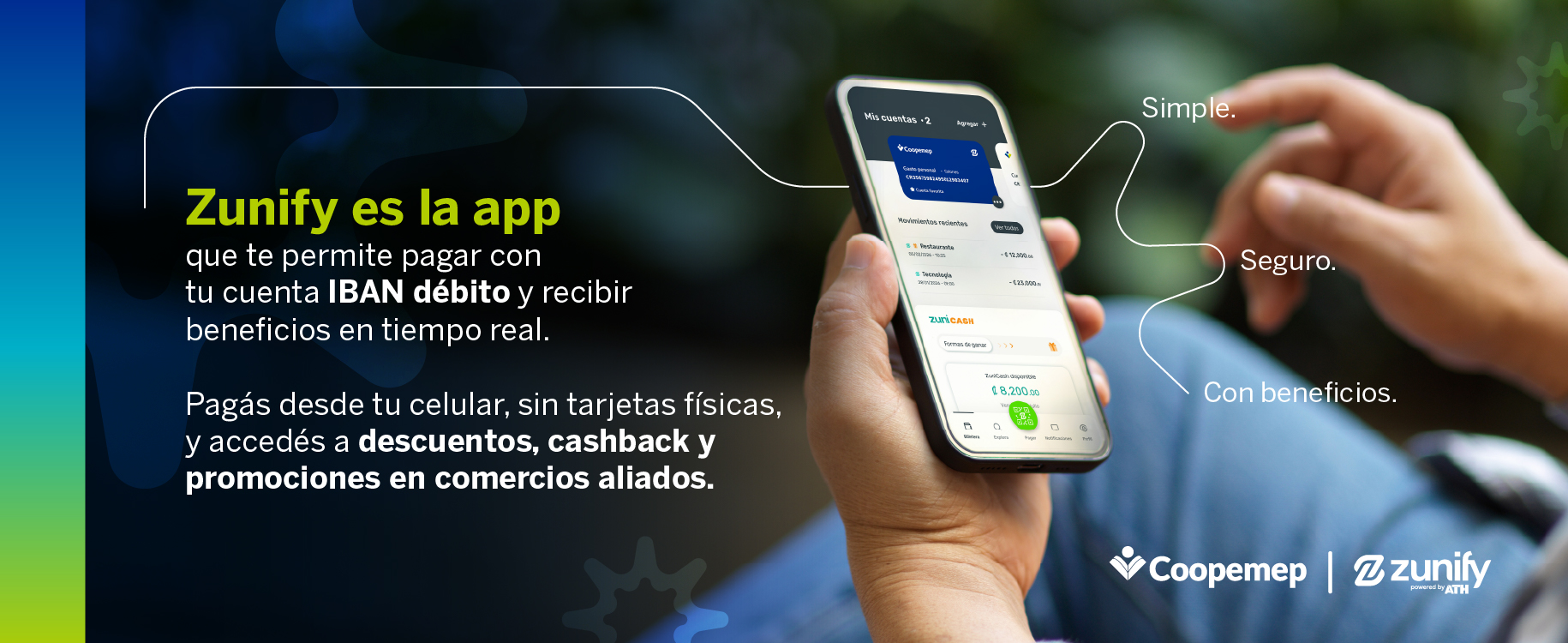 Plataforma Zunify vinculada a Coopemep para pagos móviles simples, seguros y con promociones.